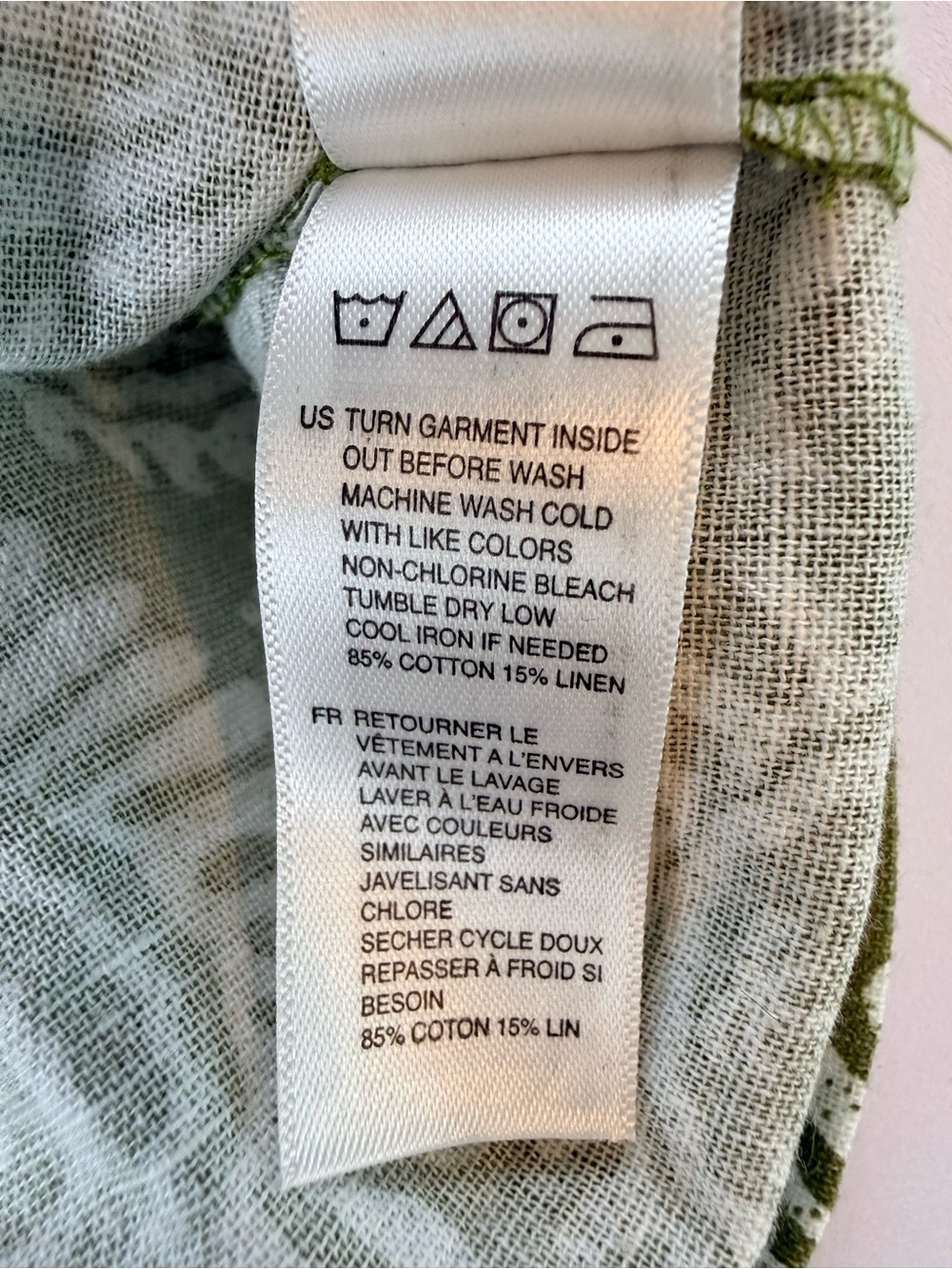 Sisstr Evolution Olive Floral Button Front Top M Cotton Linen Boho Cottagecore - Picture 10 of 10